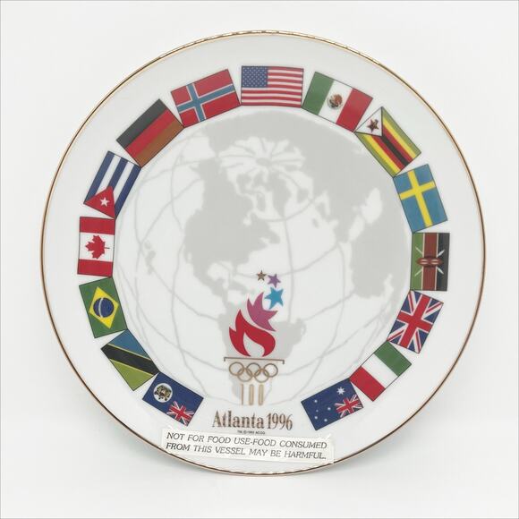 🎁 Hallmark Parade of Nations Plate Centennial Olympic Games 1996 Atlanta - Picture 1 of 4